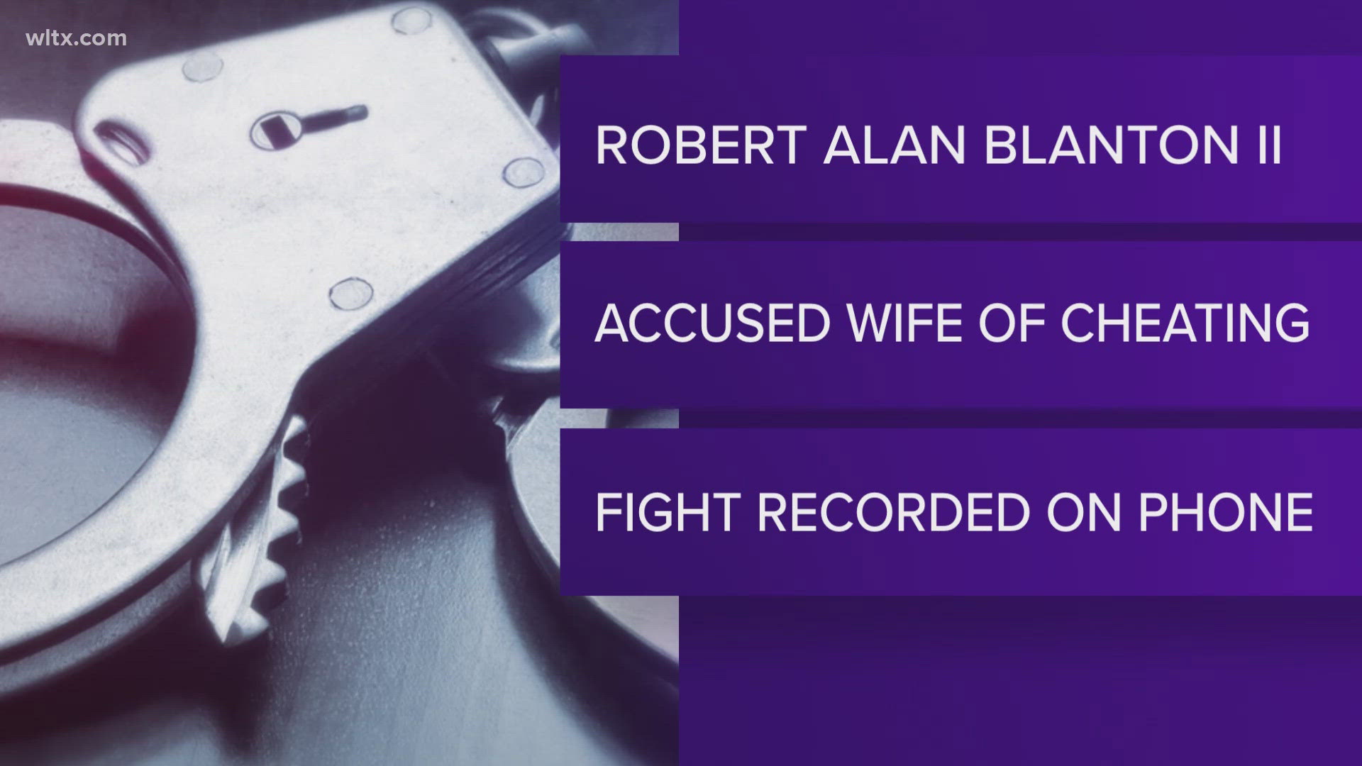 Robert Blanton, 48, thought his wife was cheating on him when he found a water bottle with dip spit in their trash can and then began to beat his wife. 