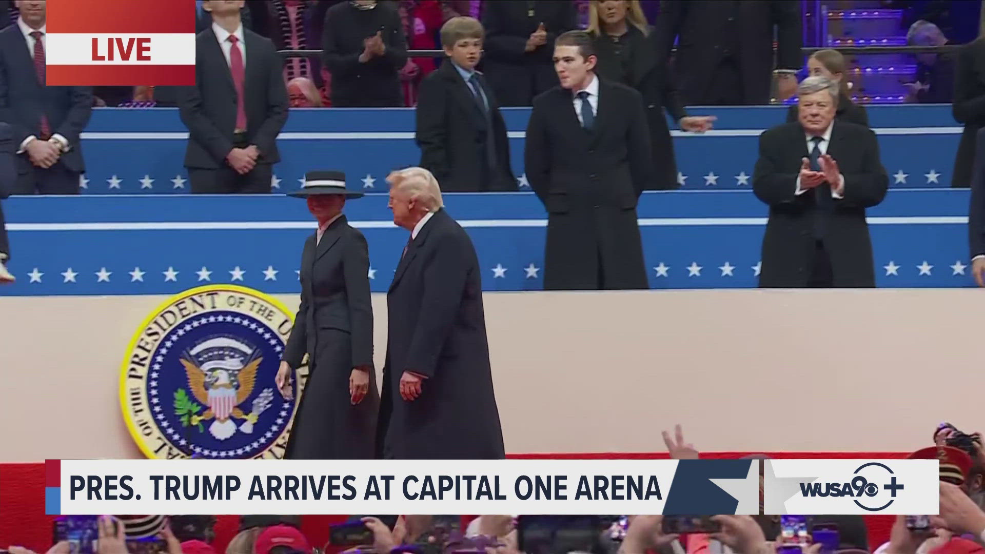 
President Donald Trump and First Lady Melania Trump are set to salute supporters following the Inauguration ceremony.