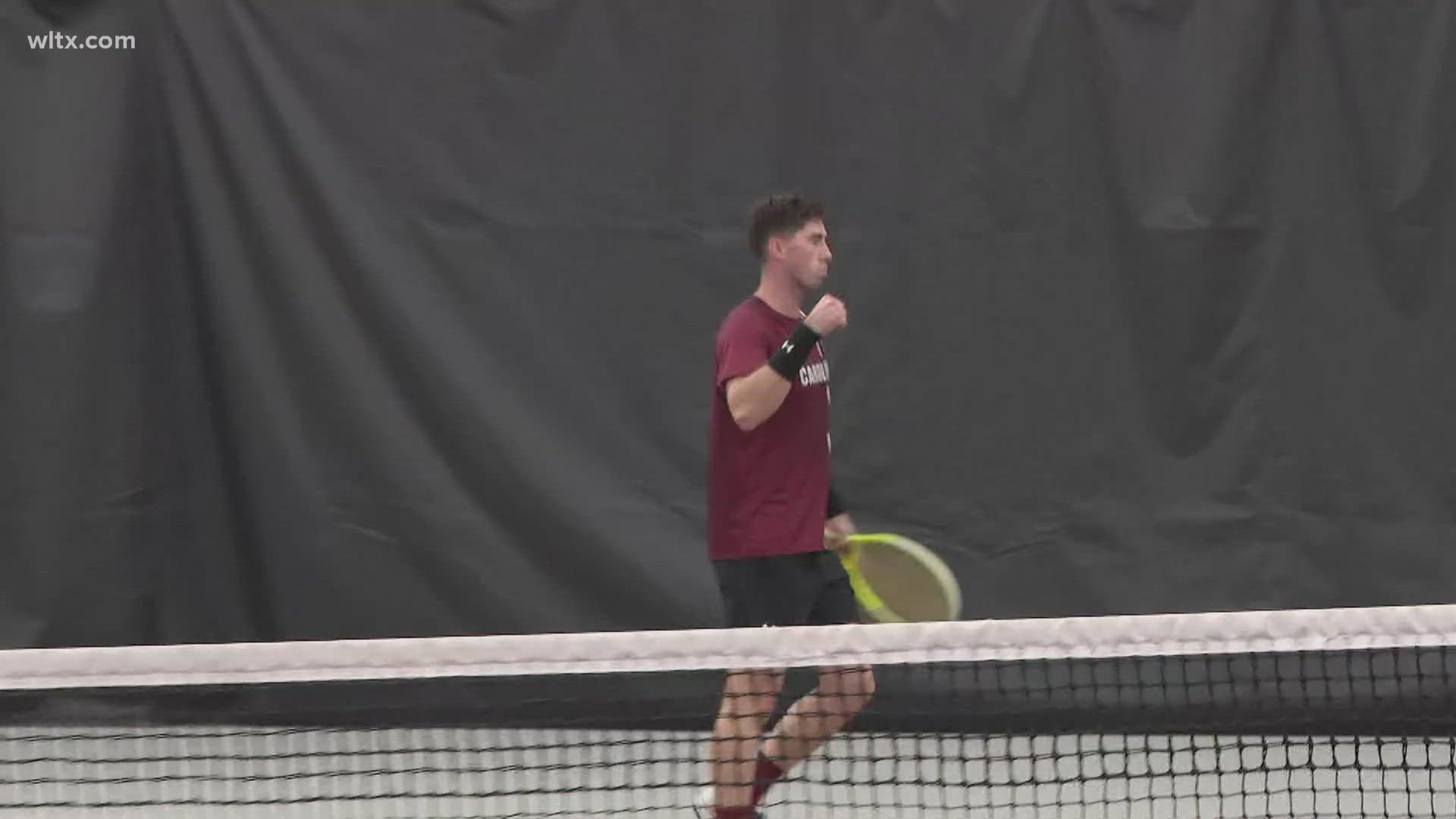 Highlights from South Carolina's SEC-ACC showdown with Virginia Thursday evening at the Carolina Indoor Tennis Center