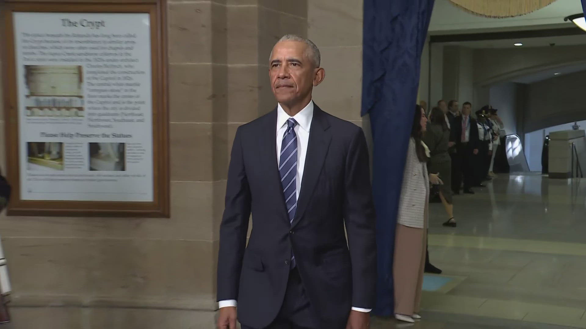Former U.S. Presidents arrive at the Capitol for Donald Trump's swearing-in ceremony.