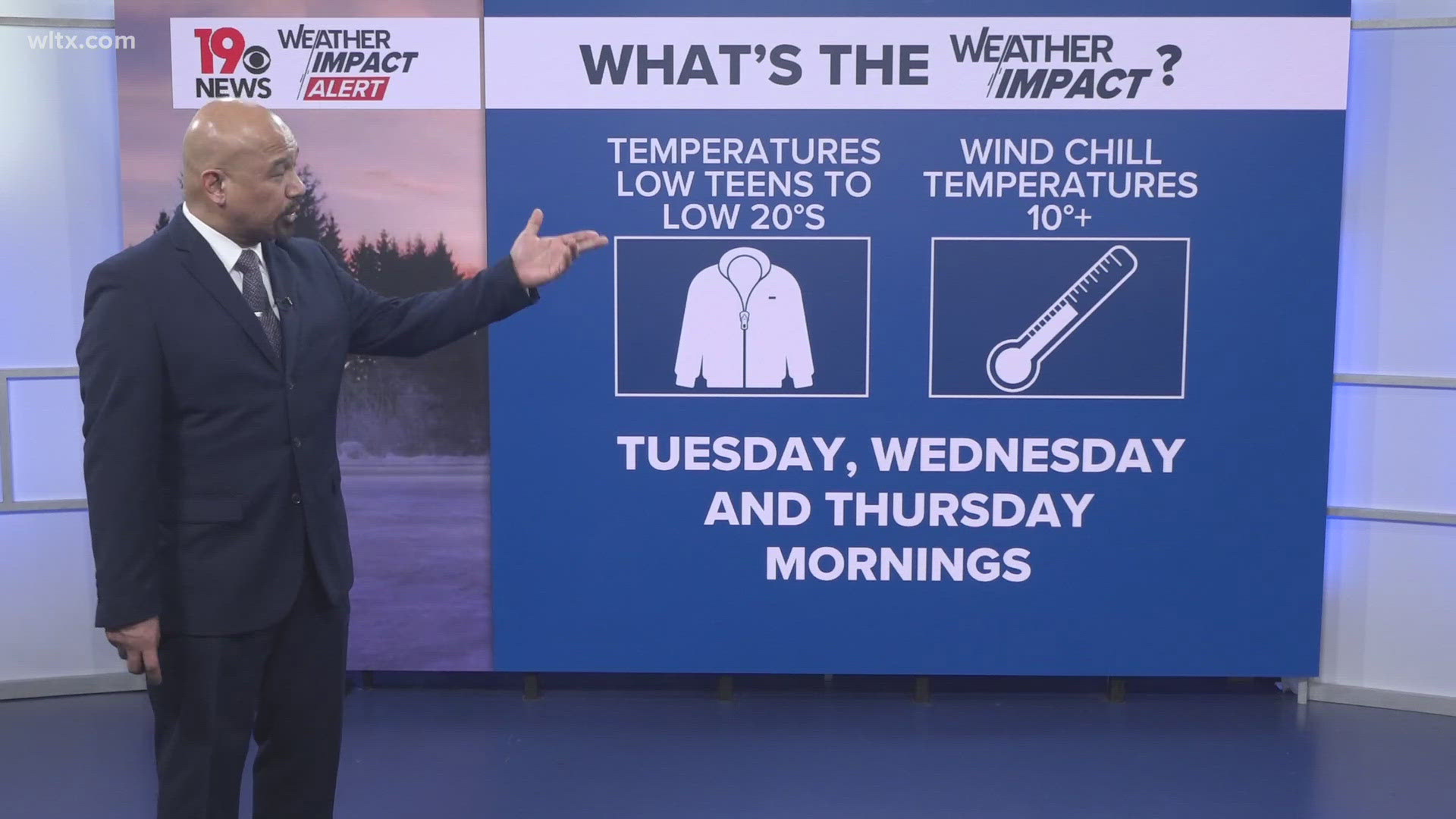 Here’s the latest on winter weather expected on Tuesday and Wednesday in South Carolina.