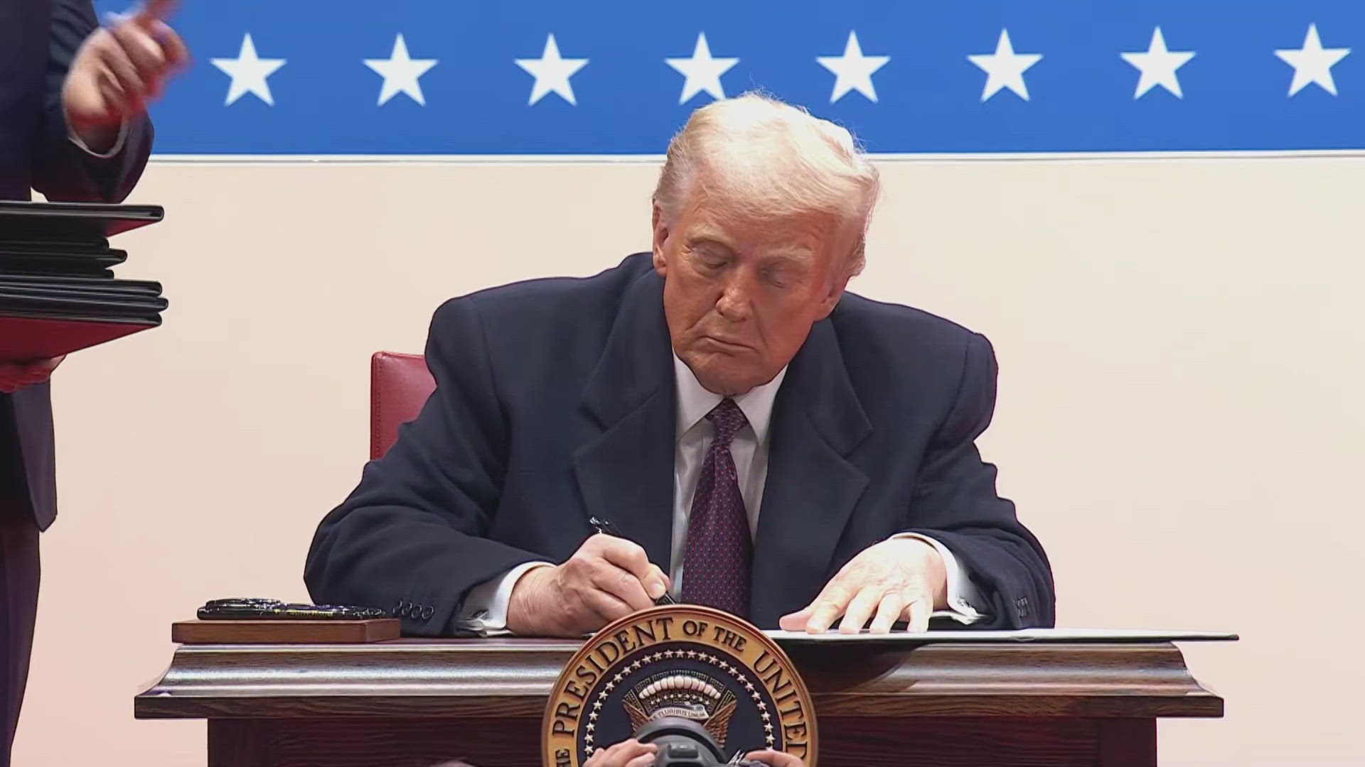 The president signed a number of orders in Washington DC on Monday evening, rolling back the laws put in place by his predecessors.