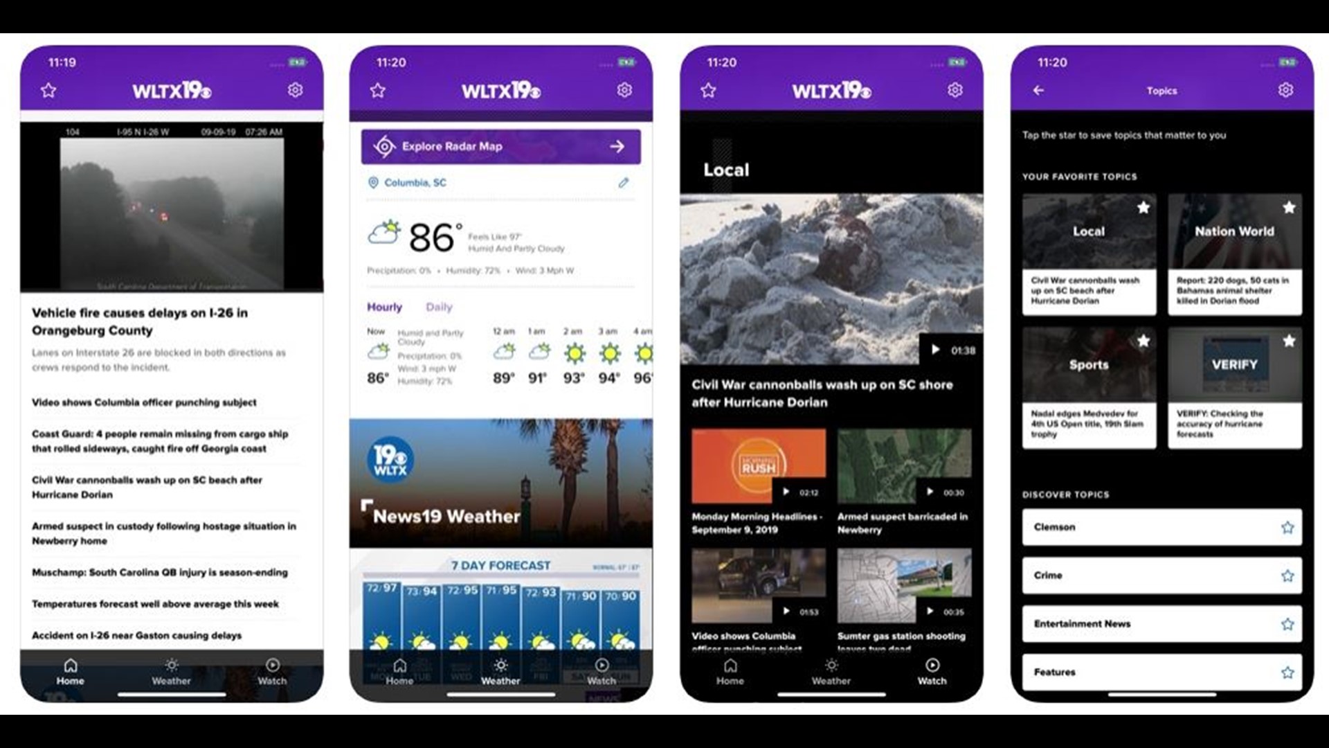 The new phone and tablet app boasts a modernized look and feel that complements what you see during broadcasts, and we’ve made it easier than ever to find the information you care about most.