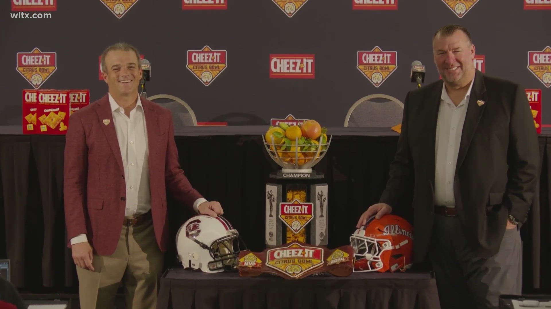 South Carolina head football coach Shane Beamer talks about what a win in the Cheez-It Citrus Bowl would mean for his program