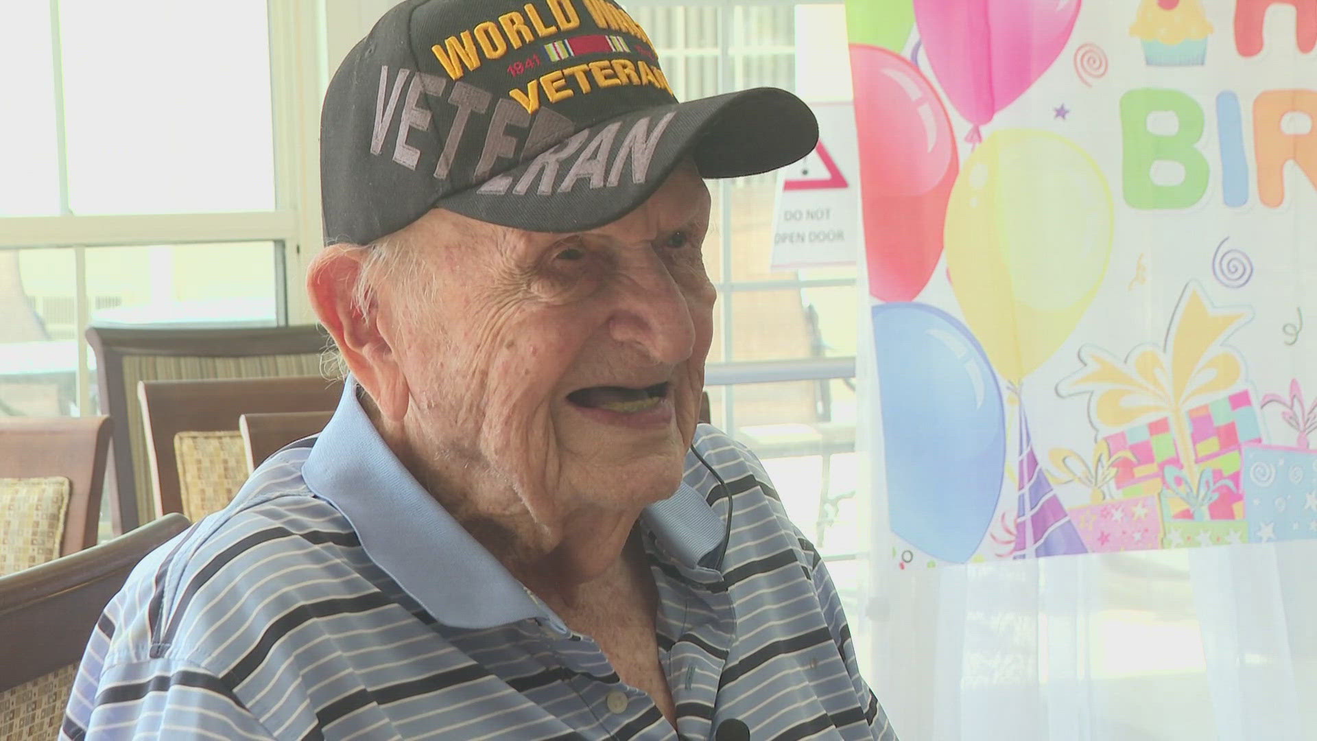 Jules Hagen “never imagined” he’d hear people singing for his 104th birthday, but the WWII Air Force veteran loved every minute of it.