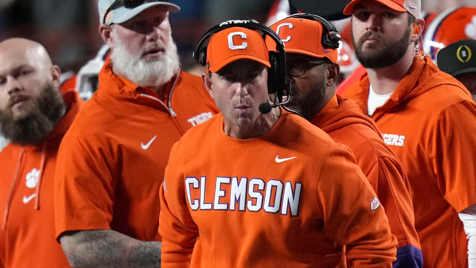 Clemson head football coach Dabo Swinney speaks after his team fell to Texas 38-24 in the CFB Playoff.