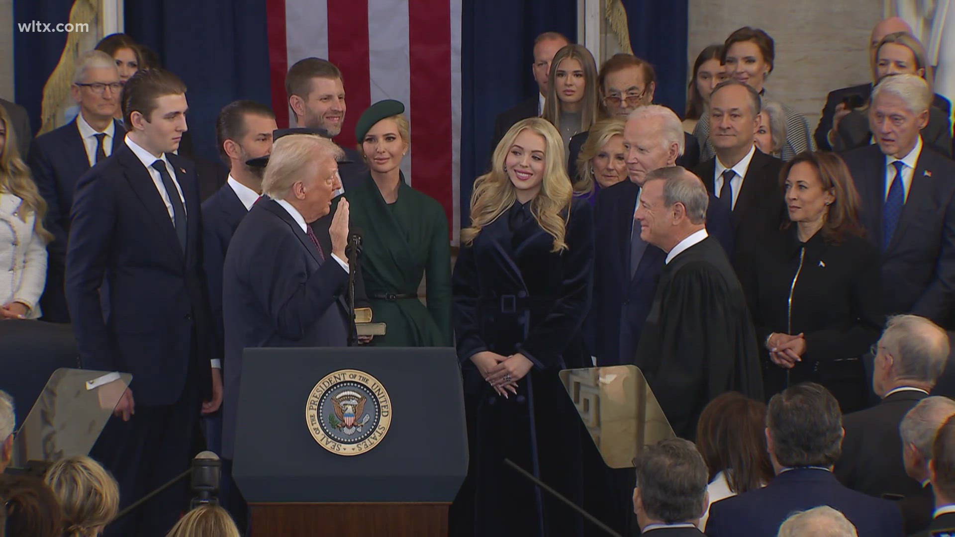 Trump said he is "confident and optimistic" that the U.S. is "at the start of a thrilling new era of national success."