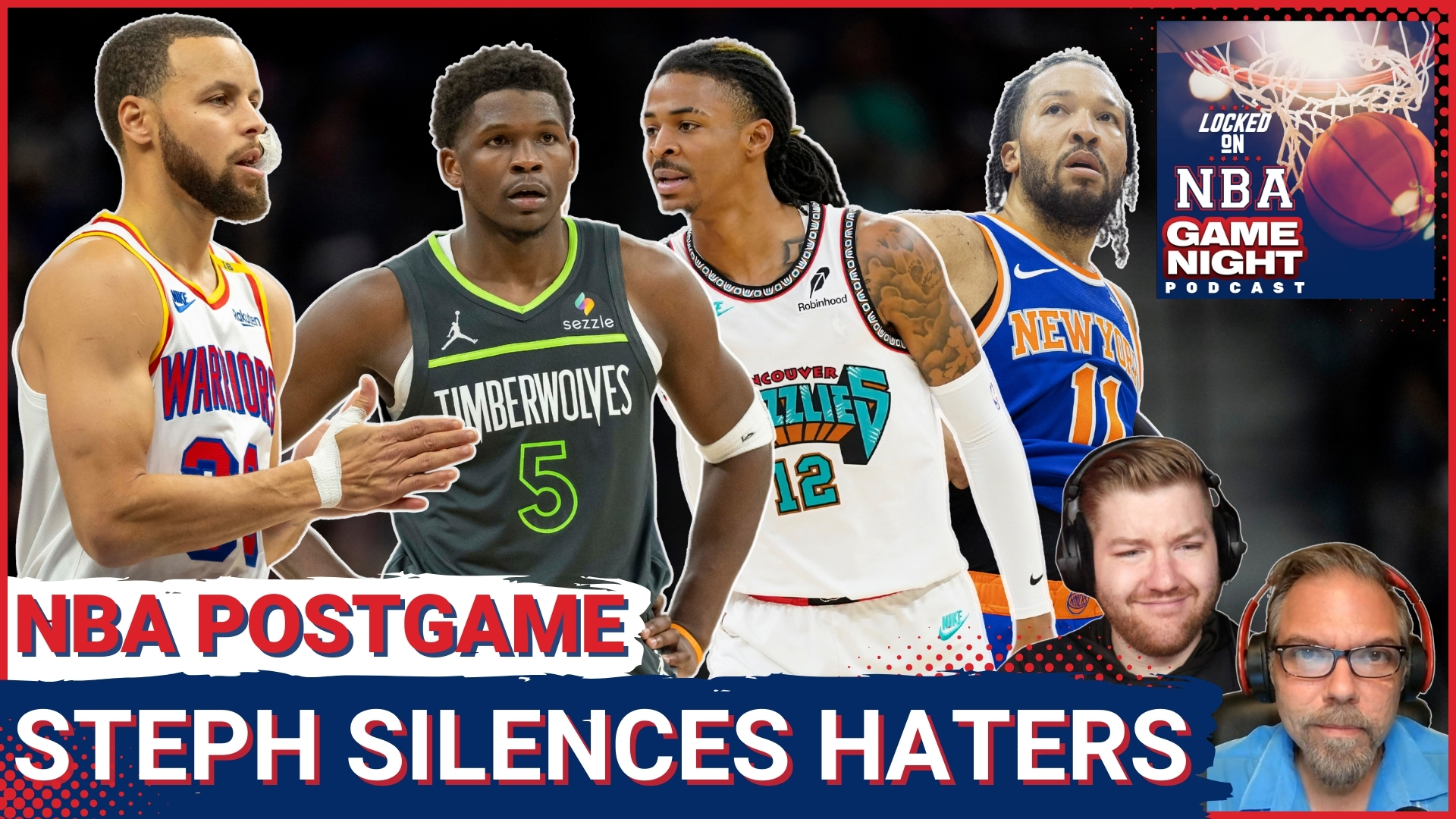 Steph Curry & Warriors Survive Wolves Rally, Knicks Beat 76ers In OT, Ja Morant POSTERS** Wembanyama